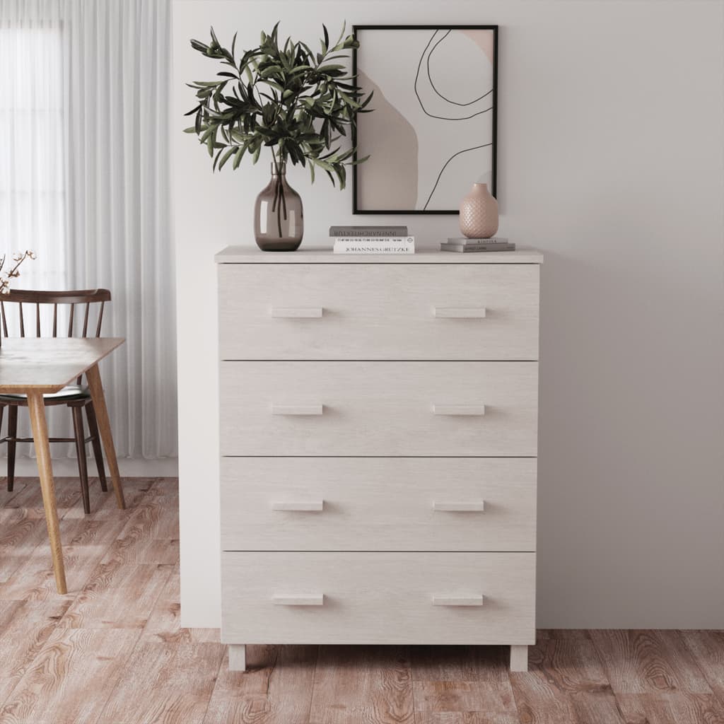 Sideboard Hamar Light Grey 79X40X103.5 Cm Solid Wood Pine