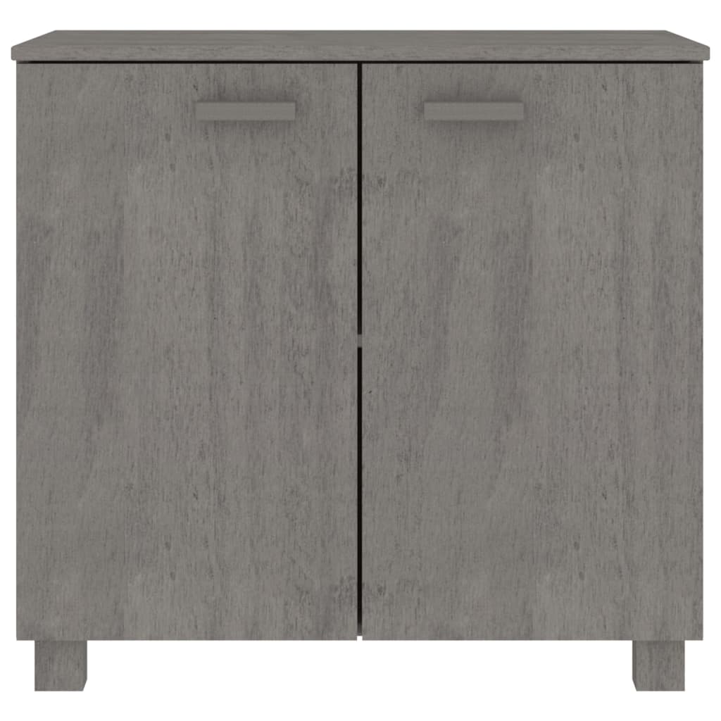 Sideboard &quot;Hamar&quot; Light Grey 85X35X80 Cm Solid Wood Pine