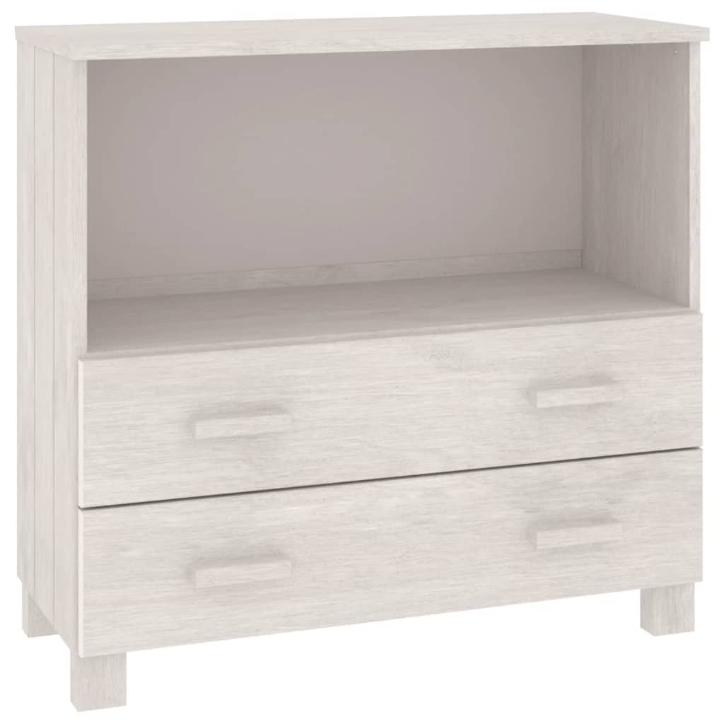 Sideboard &quot;Hamar&quot; White 85X35X80 Cm Solid Wood Pine