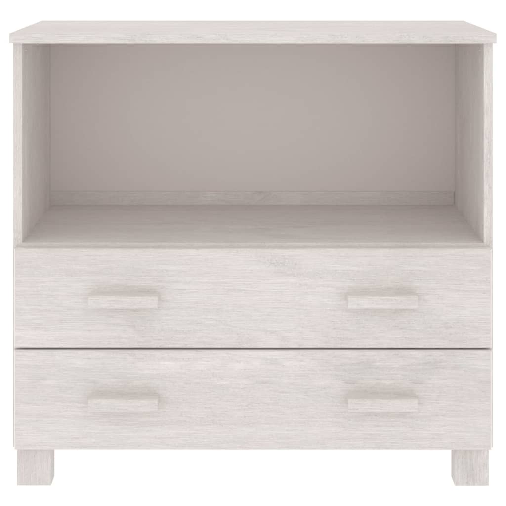 Sideboard &quot;Hamar&quot; White 85X35X80 Cm Solid Wood Pine