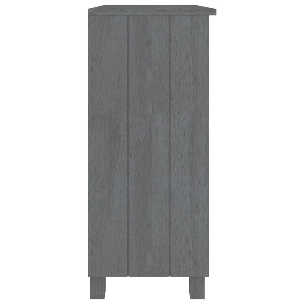 Sideboard &quot;Hamar&quot; Dark Grey 85X35X80 Cm Solid Wood Pine