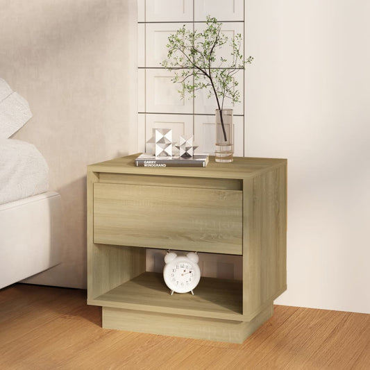 Bedside Cabinet Sonoma Oak 45x34x44 cm Engineered Wood