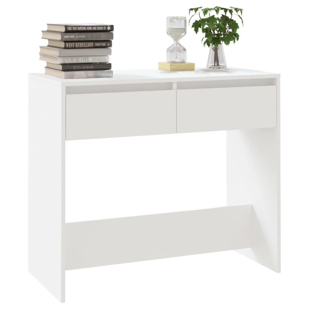 Console Table White 89X41X76.5 Cm Engineered Wood