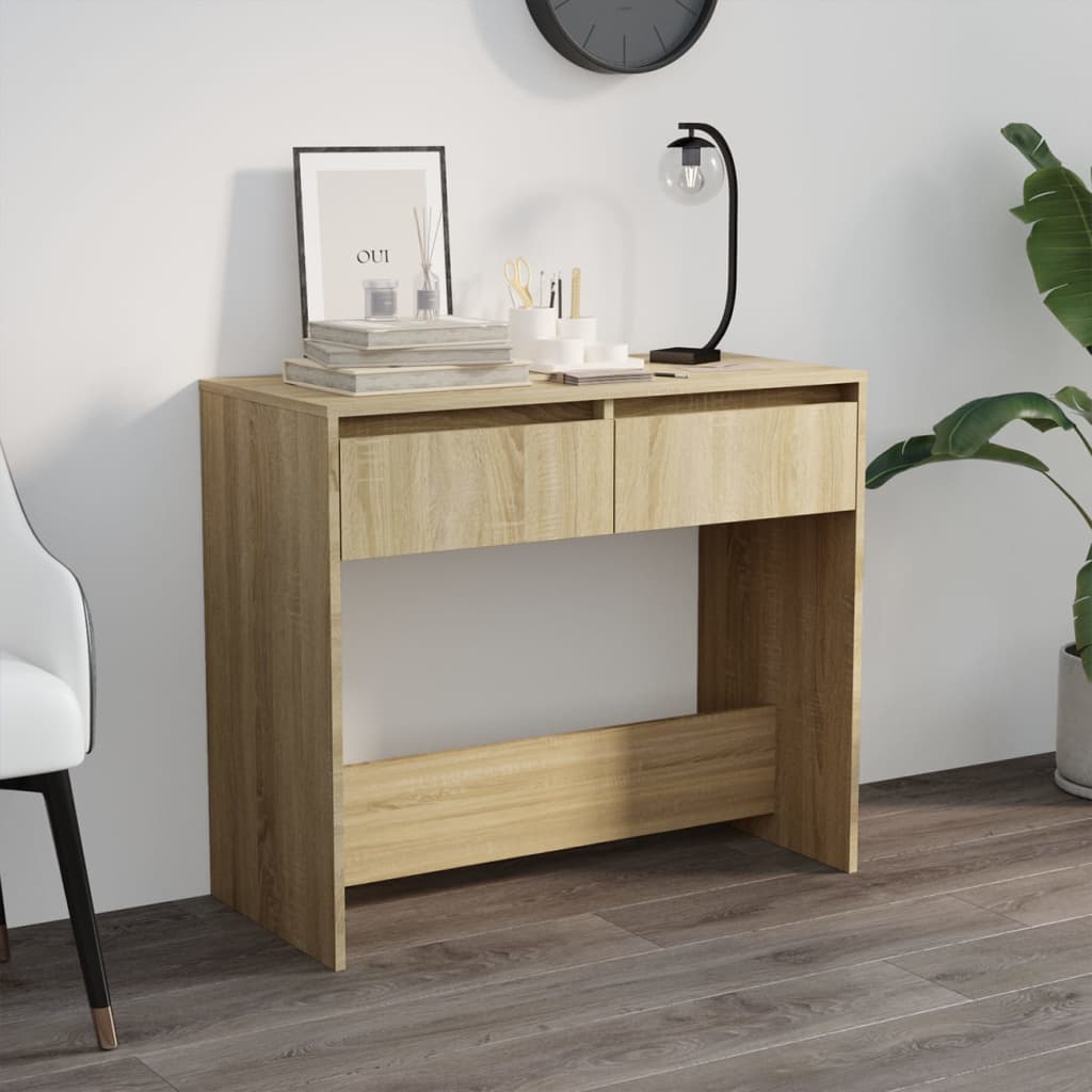 Console Table White 89X41X76.5 Cm Engineered Wood