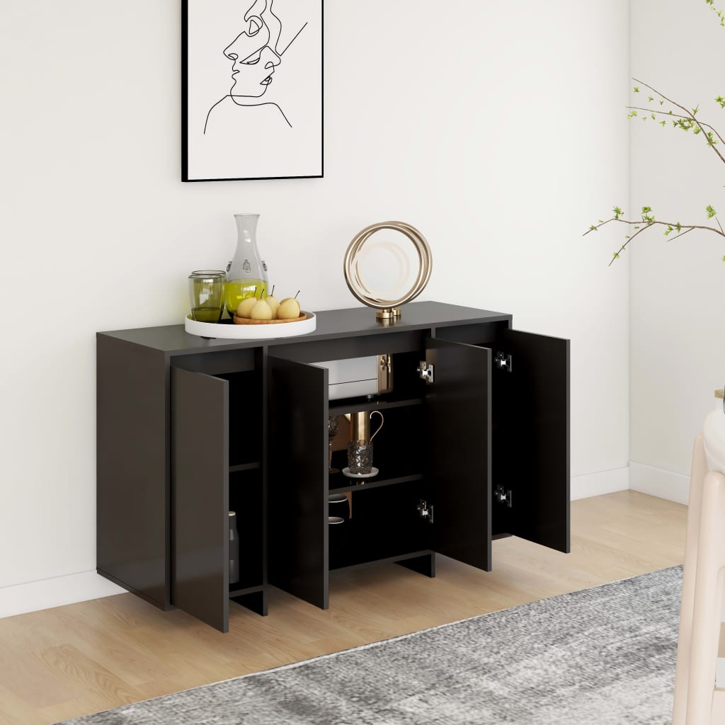 Sideboard Black 120x41x75 cm Engineered Wood