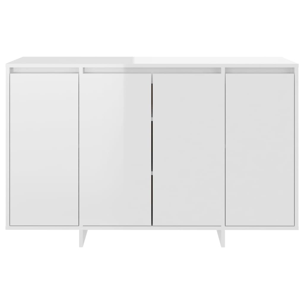 Sideboard High Gloss White 120X41X75 Cm Engineered Wood