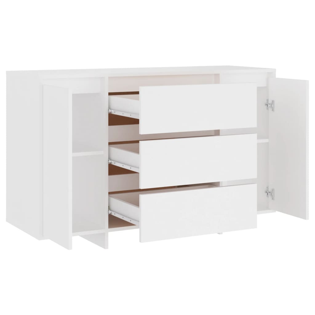 Sideboard with 3 Drawers White 120x41x75 cm Engineered Wood