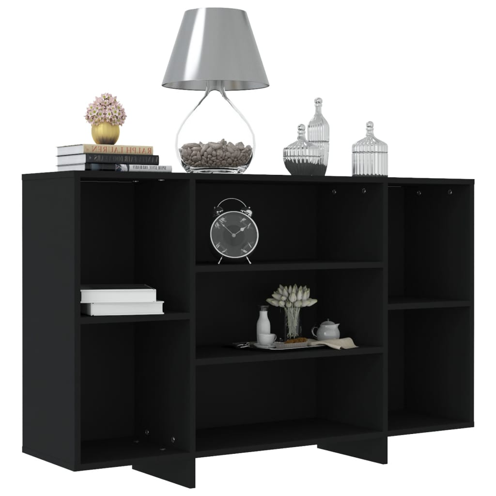 Sideboard Black 120x30x75 cm Engineered Wood