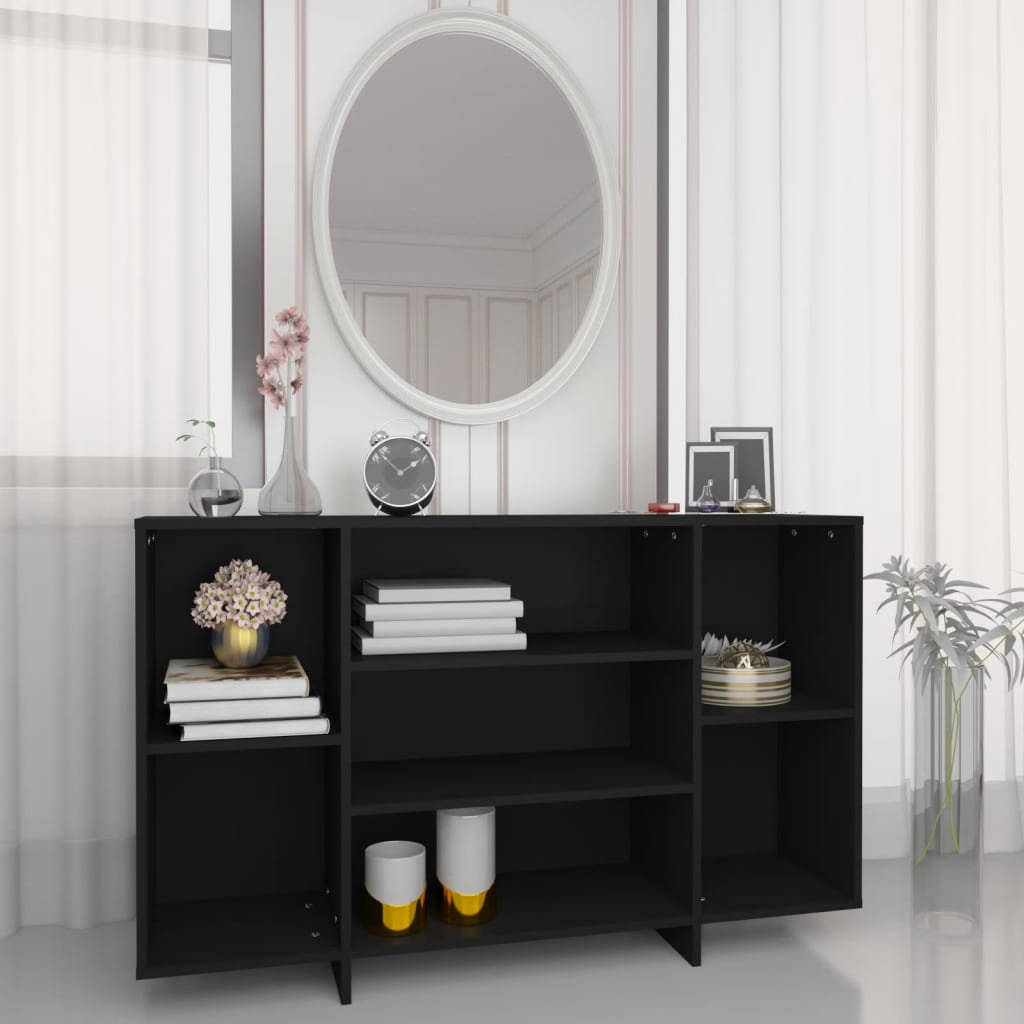 Sideboard Black 120x30x75 cm Engineered Wood