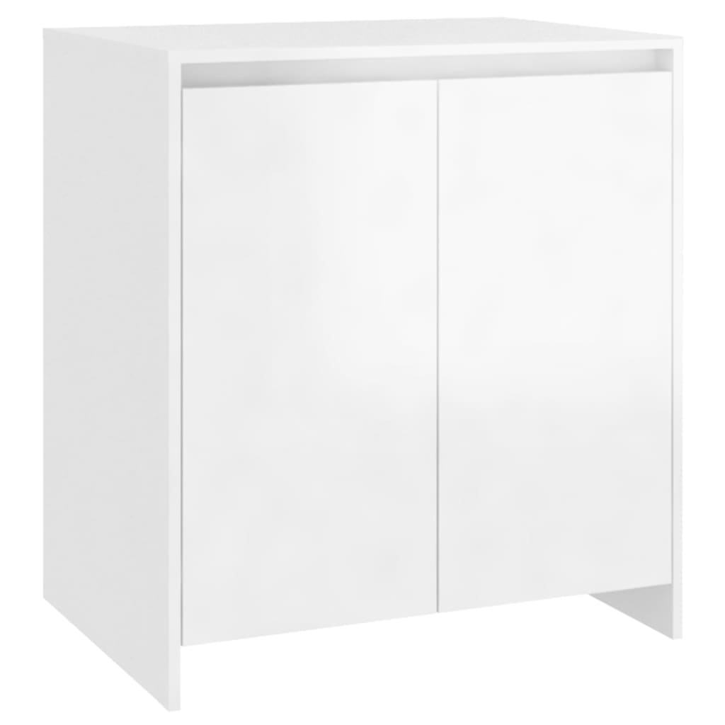 Sideboard High Gloss White 70X41X75 Cm Engineered Wood