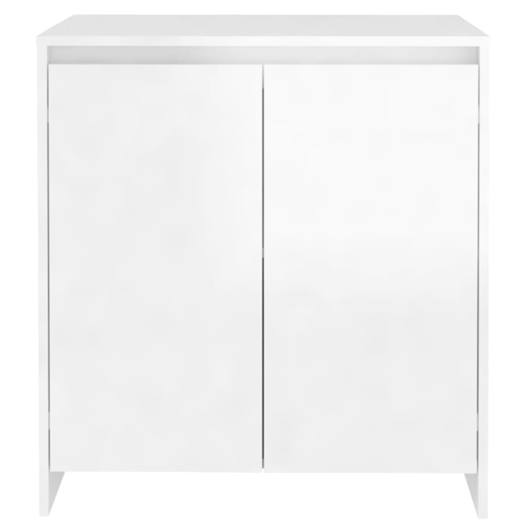 Sideboard High Gloss White 70X41X75 Cm Engineered Wood