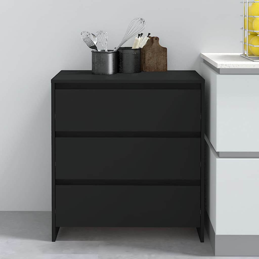 Sideboard Black 70x41x75 cm Engineered Wood