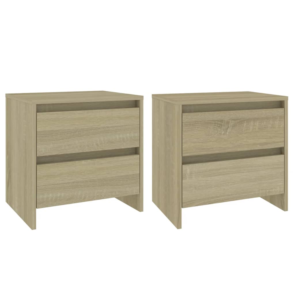 Bedside Cabinets 2 pcs Sonoma Oak 45x34.5x44.5 cm Engineered Wood