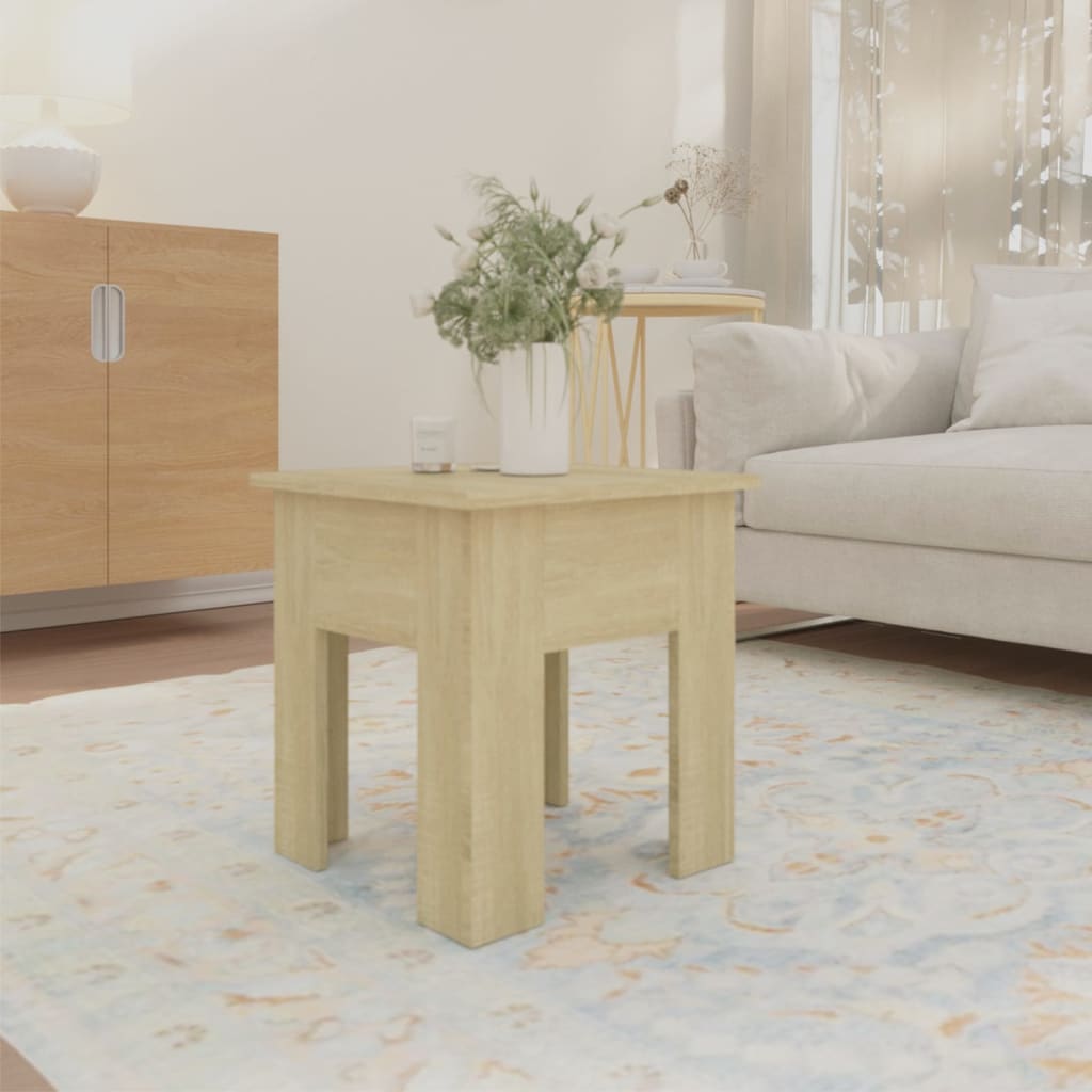 Coffee Table Sonoma Oak 40x40x42 cm Engineered Wood