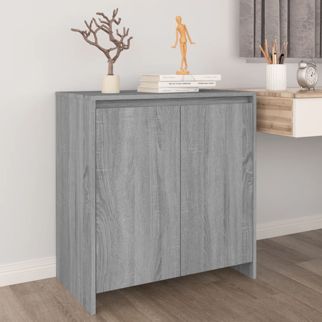 Sideboard High Gloss White 70X41X75 Cm Engineered Wood