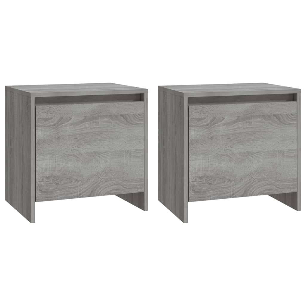 Bedside Cabinets 2 pcs Grey Sonoma 45x34x44.5 cm Engineered Wood