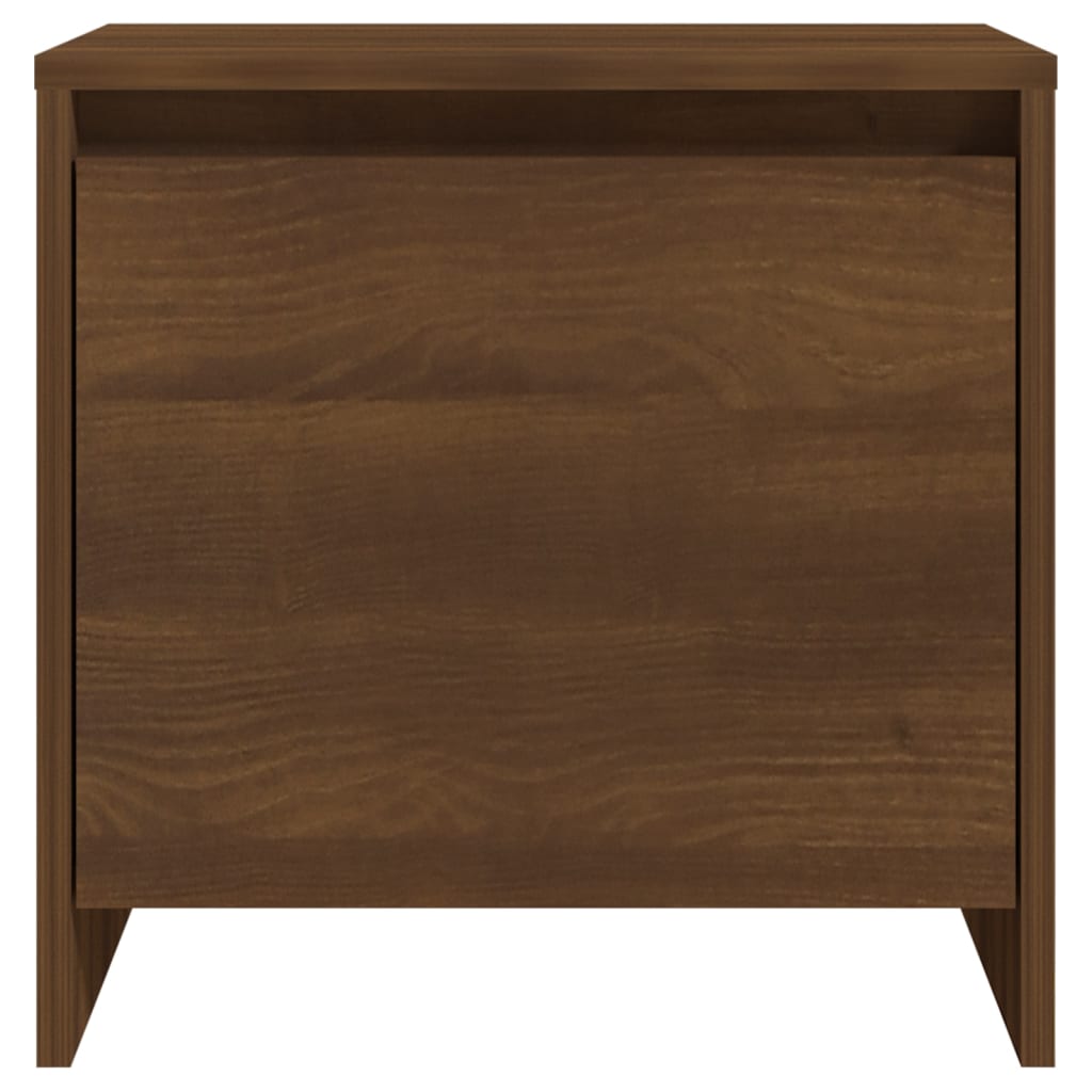 Bedside Cabinet Brown Oak 45x34x44.5cm Engineered Wood