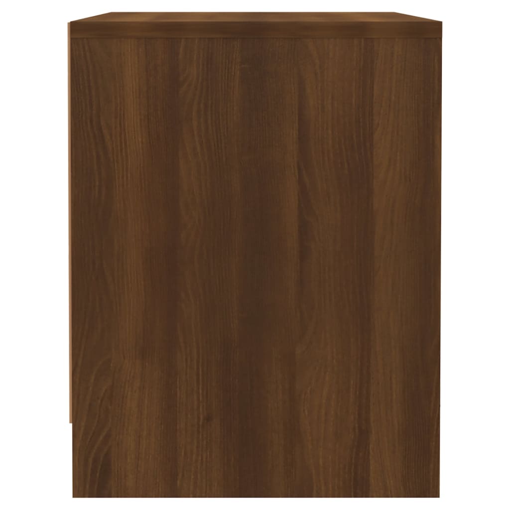 Bedside Cabinet Brown Oak 45x34x44.5cm Engineered Wood