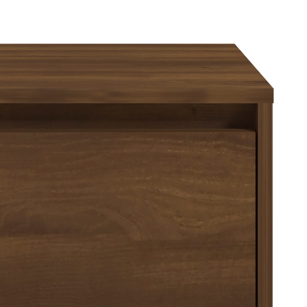 Bedside Cabinet Brown Oak 45x34x44.5cm Engineered Wood