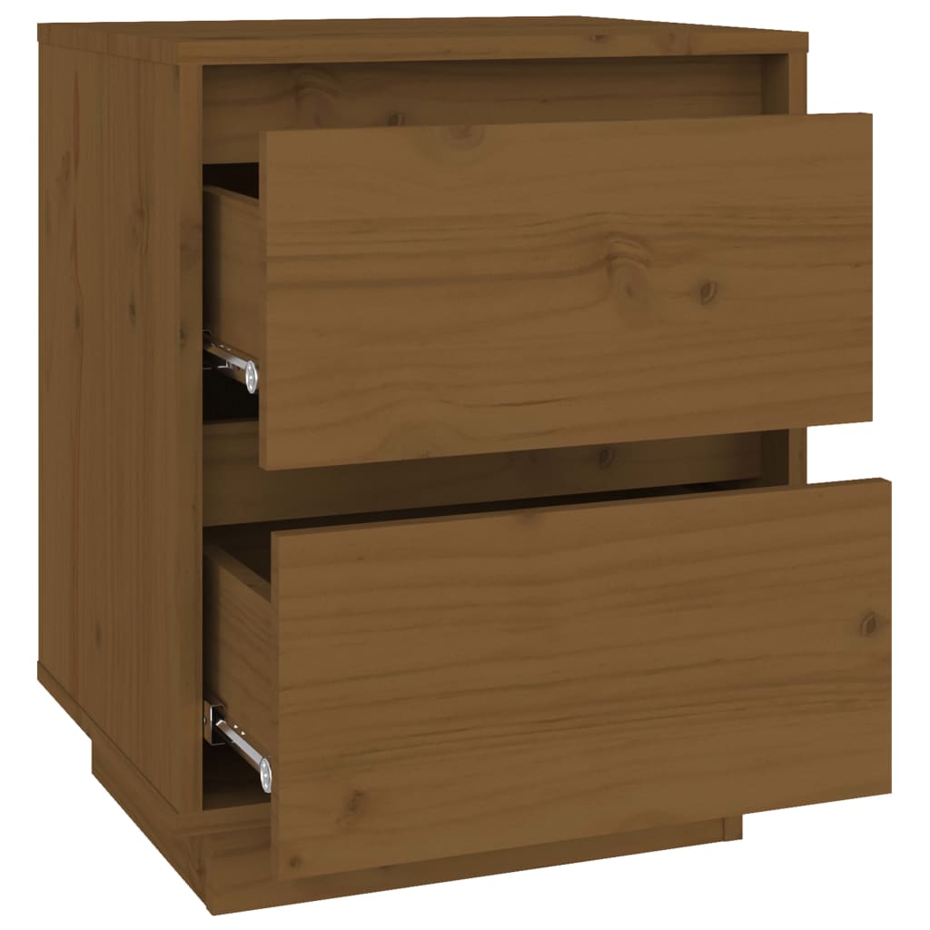 Bedside Cabinet Honey Brown 40x35x50 cm Solid Wood Pine