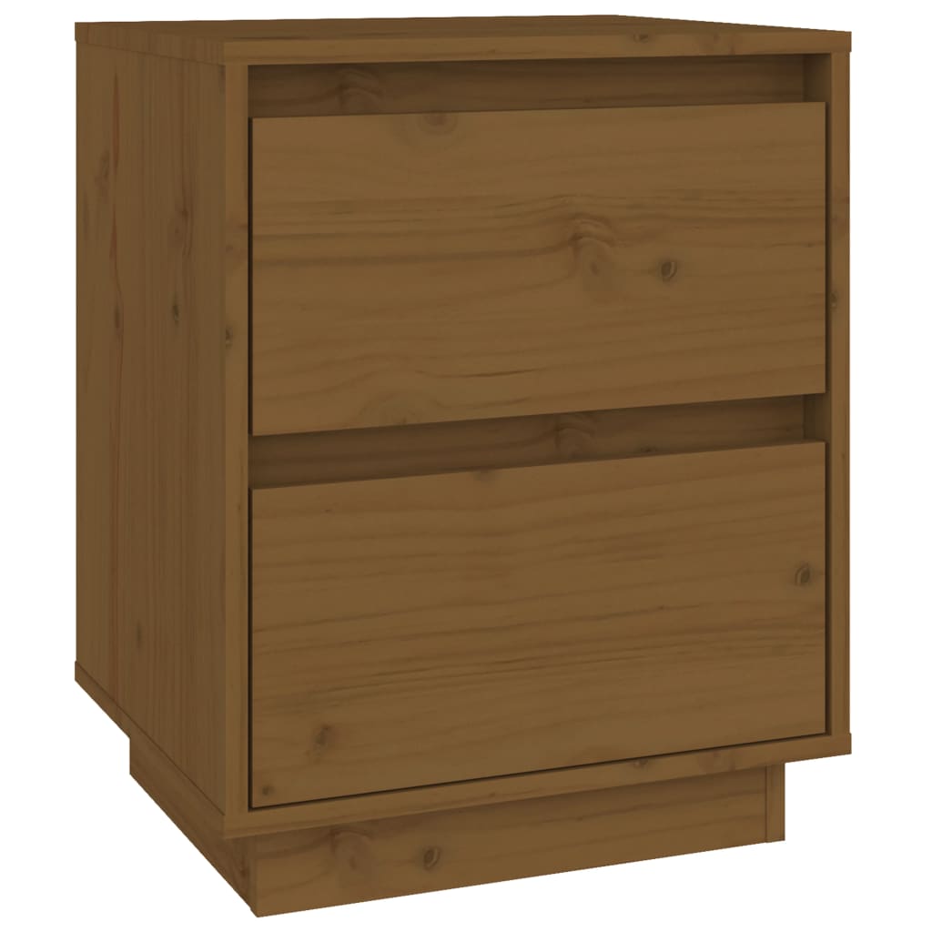 Bedside Cabinets 2 pcs Honey Brown 40x35x50 cm Solid Wood Pine