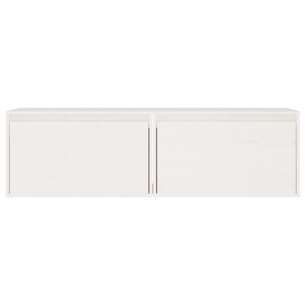 Wall Cabinets 2 pcs White 60x30x35 cm Solid Wood Pine