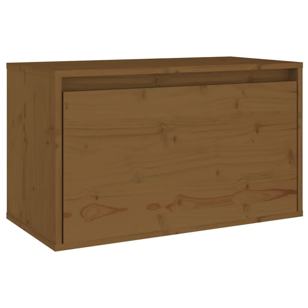 Wall Cabinet Honey Brown 60x30x35 cm Solid Wood Pine