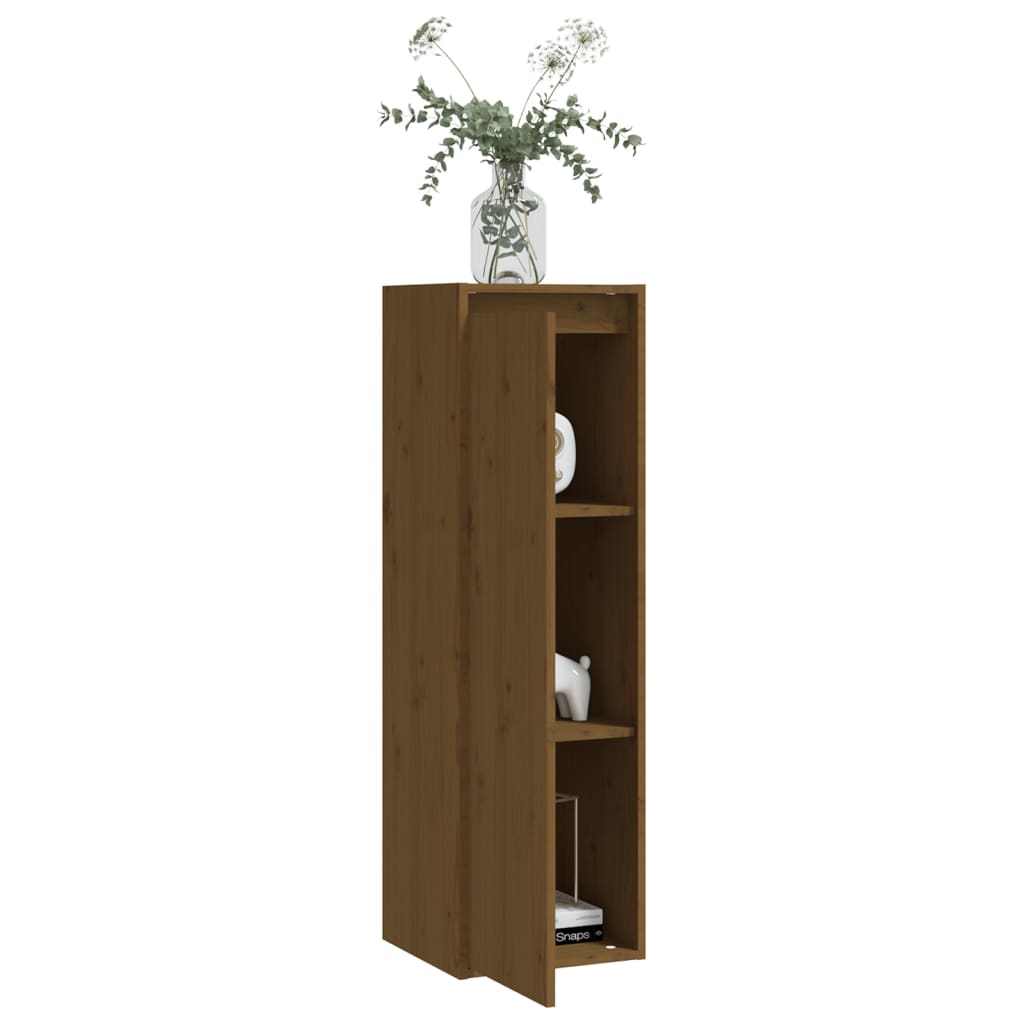 Wall Cabinet Honey Brown 30x30x100 cm Solid Wood Pine