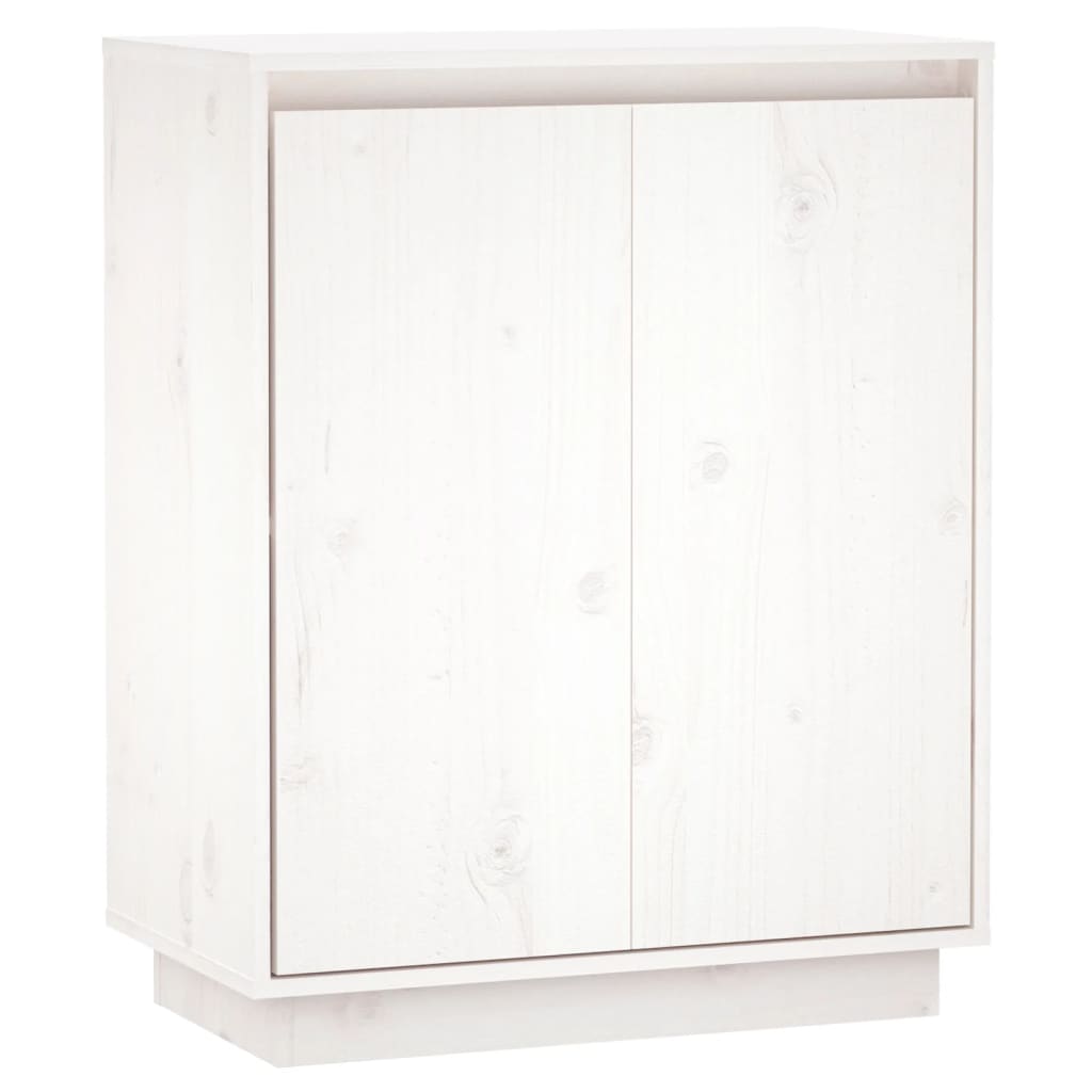 Sideboard White 60x34x75 cm Solid Wood Pine