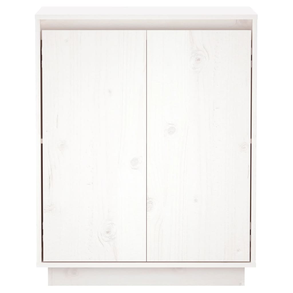 Sideboard White 60x34x75 cm Solid Wood Pine