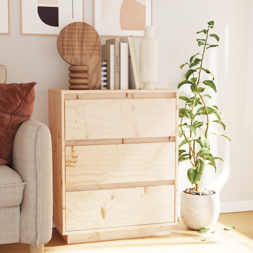 Sideboard 60X34X75 Cm Solid Wood Pine