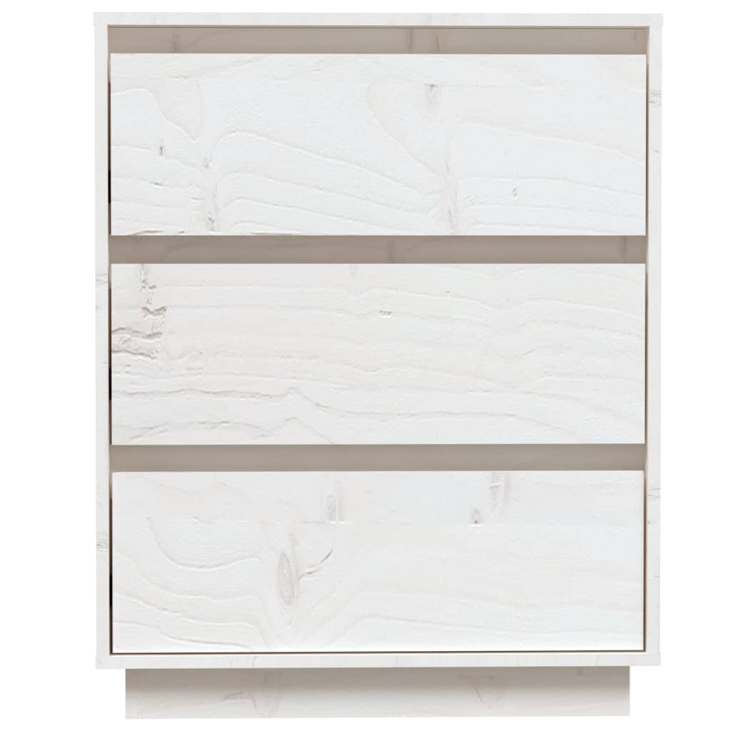 Sideboard White 60x34x75 cm Solid Wood Pine