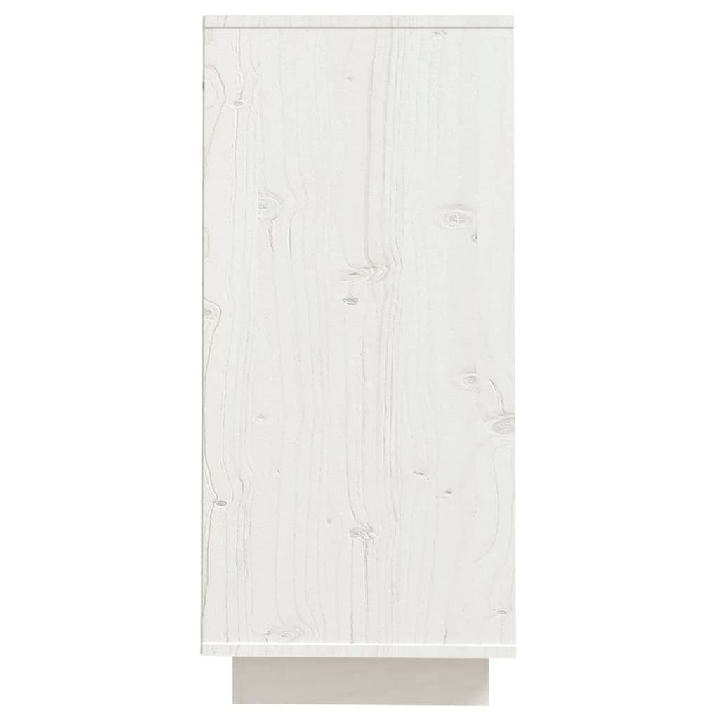 Sideboard White 60x34x75 cm Solid Wood Pine