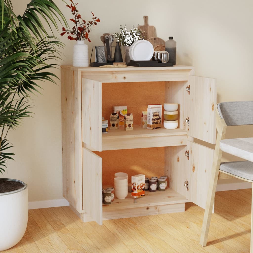 Sideboard 60X34X75 Cm Solid Wood Pine