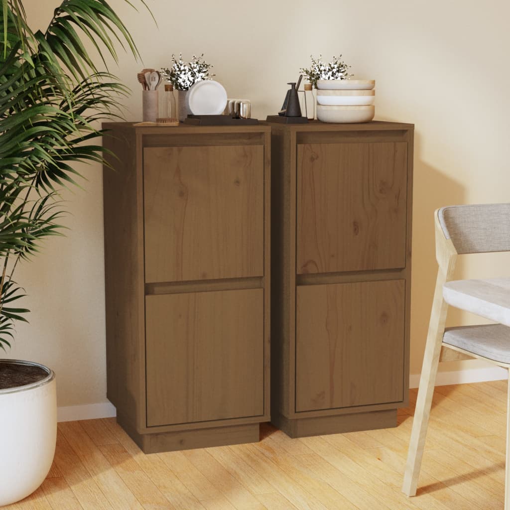 Sideboard 3.5X34X75 Cm Solid Wood Pine