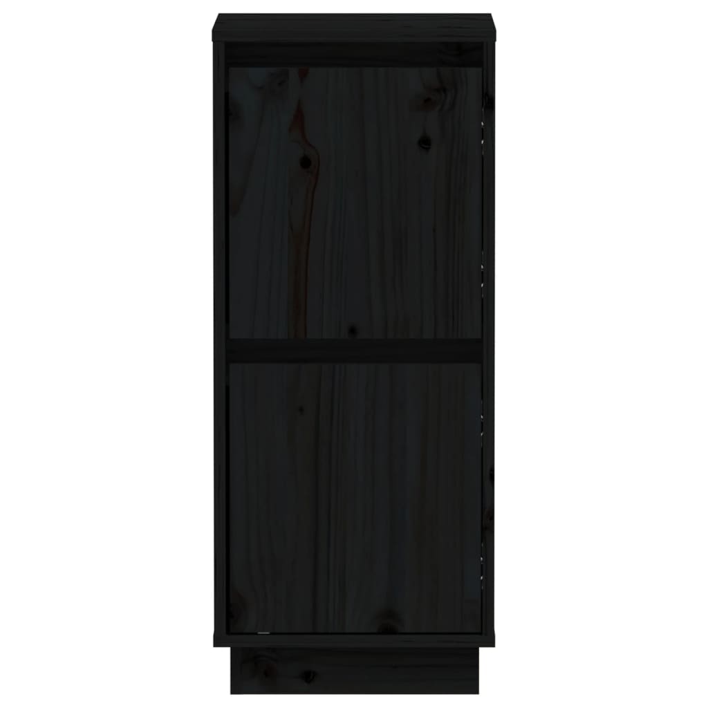 Sideboard Black 31.5x34x75 cm Solid Wood Pine