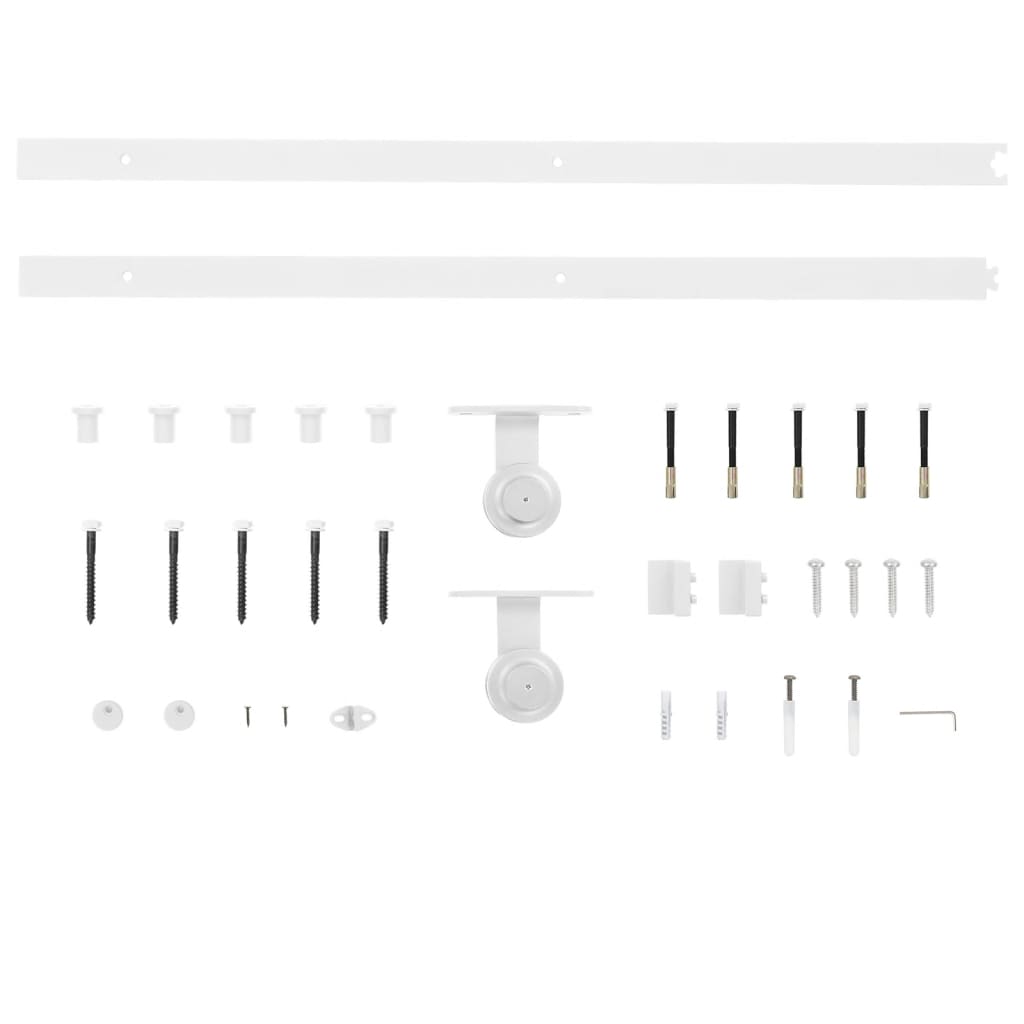 Sliding Door Hardware Kit 200 cm Steel White