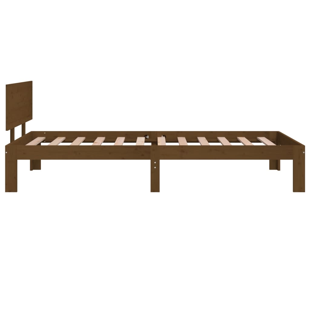 Bed Frame Honey Brown Solid Wood 92x187 cm Single Size