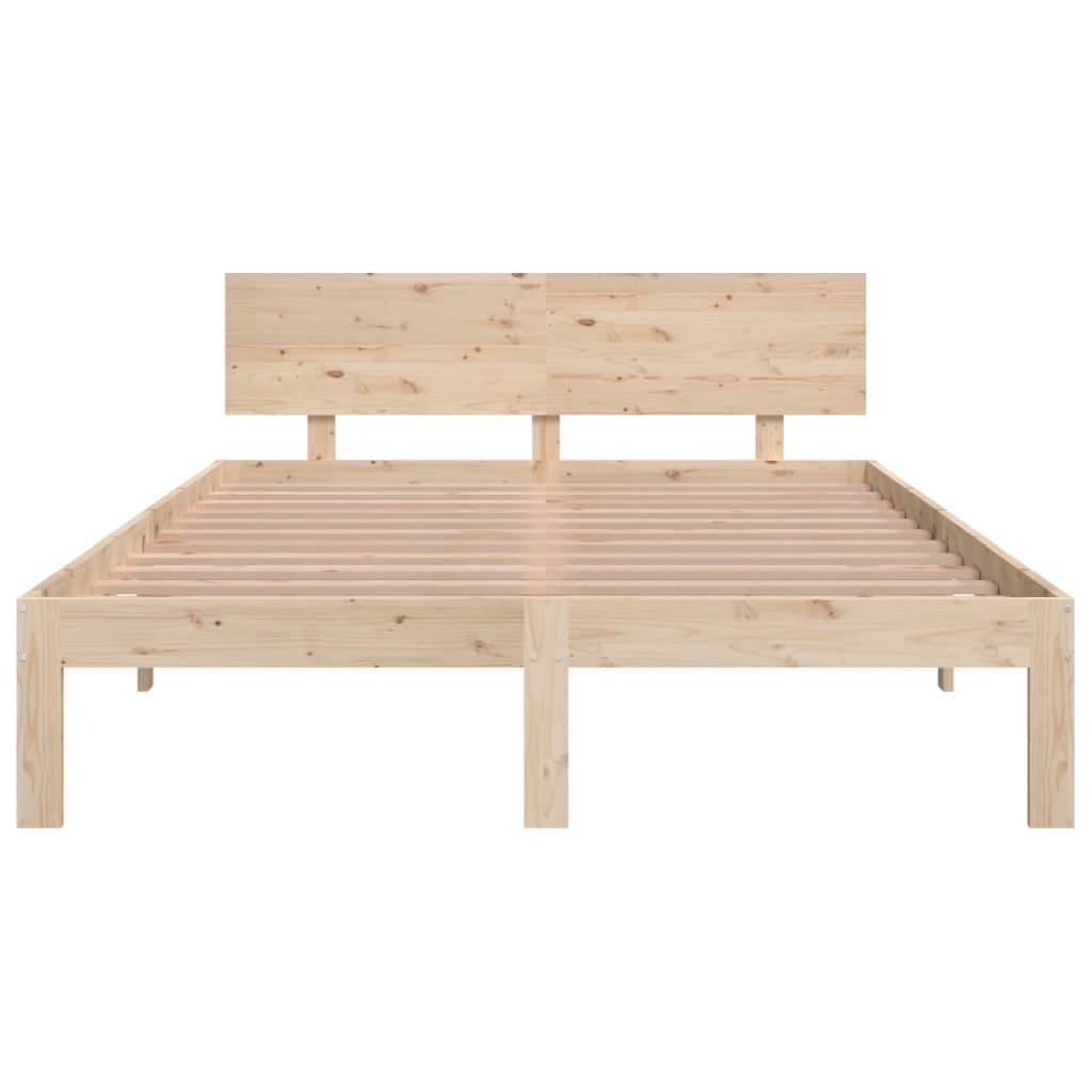 Bed Frame Solid Wood 137x187 cm Double Size