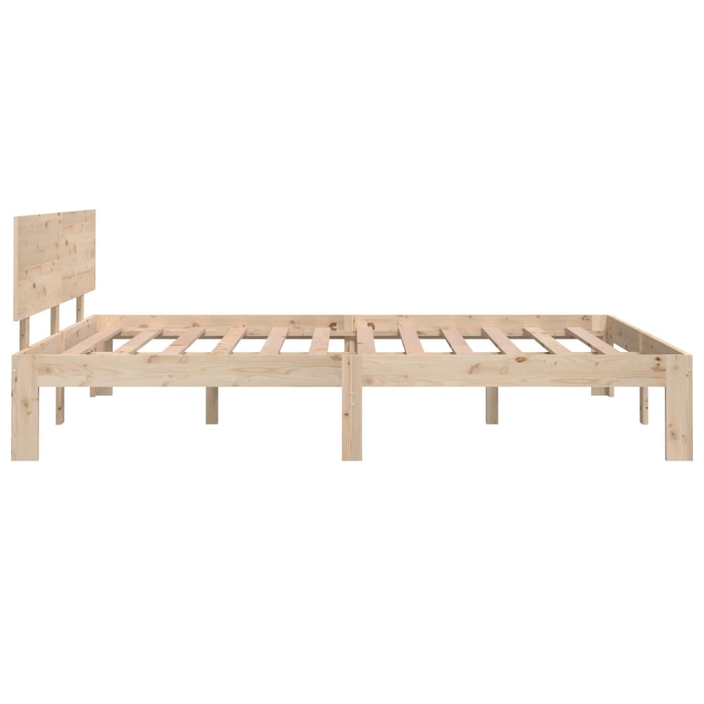 Bed Frame Solid Wood 137x187 cm Double Size