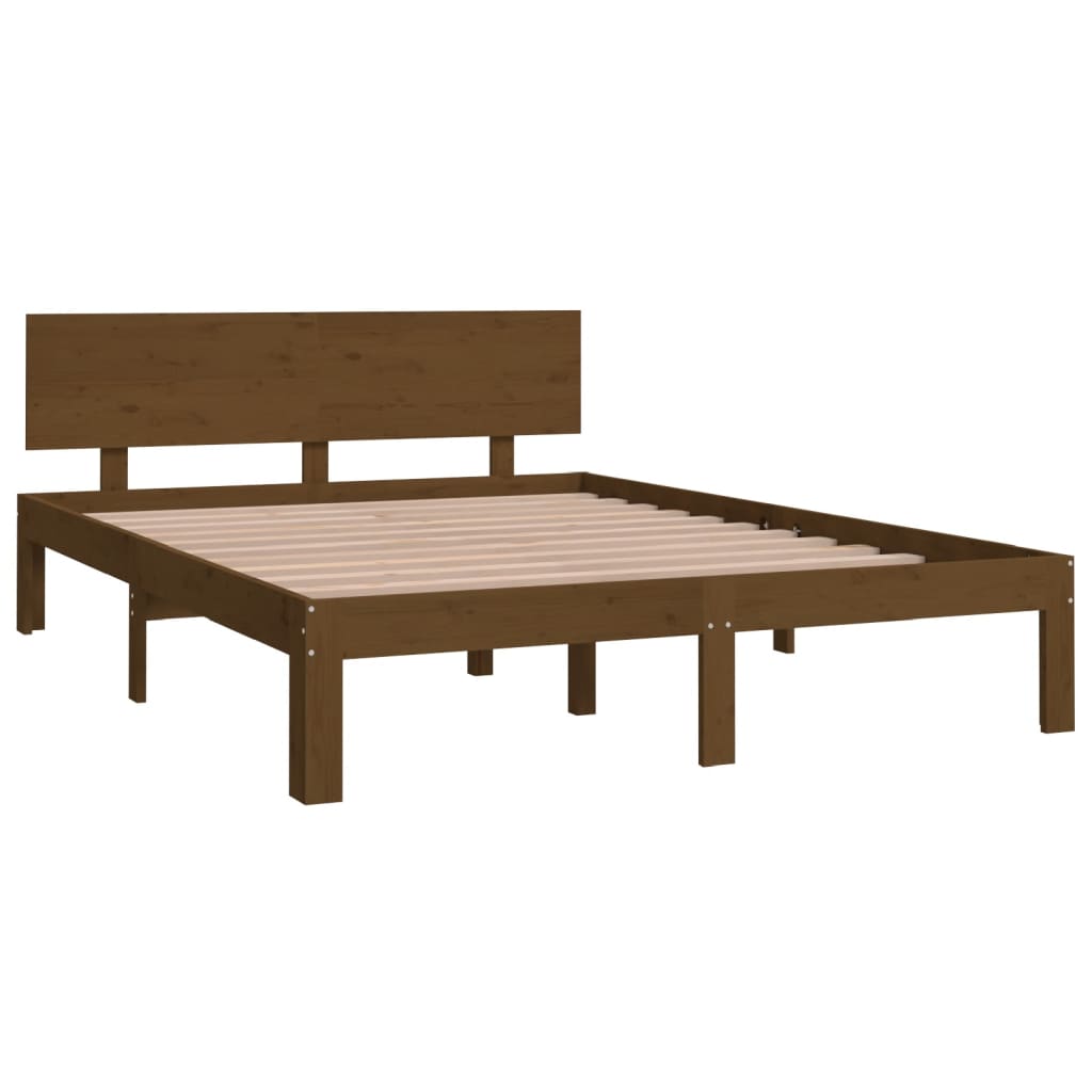 Bed Frame without Mattress Honey Brown 150x200 cm