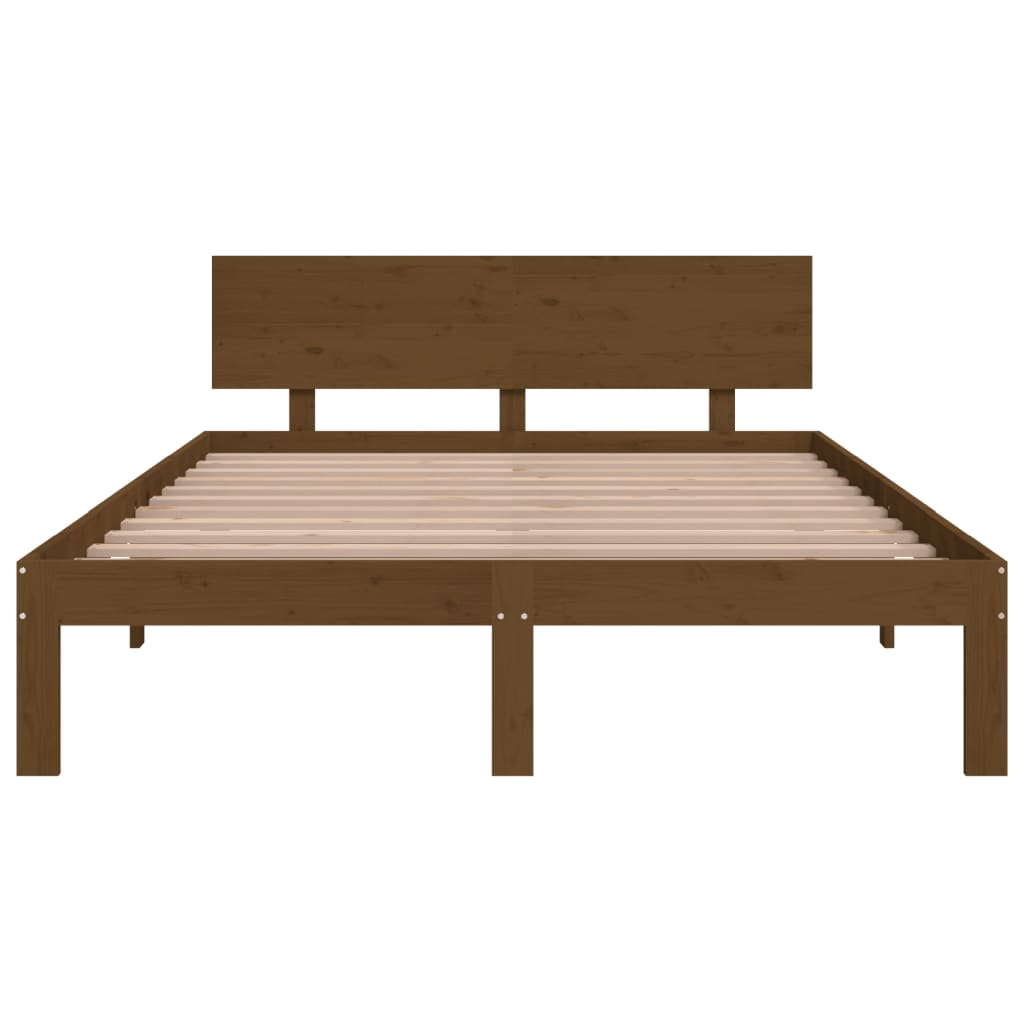 Bed Frame without Mattress Honey Brown 150x200 cm