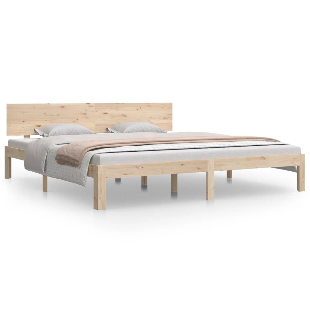 Bed Frame Solid Wood 183x203 cm King Size