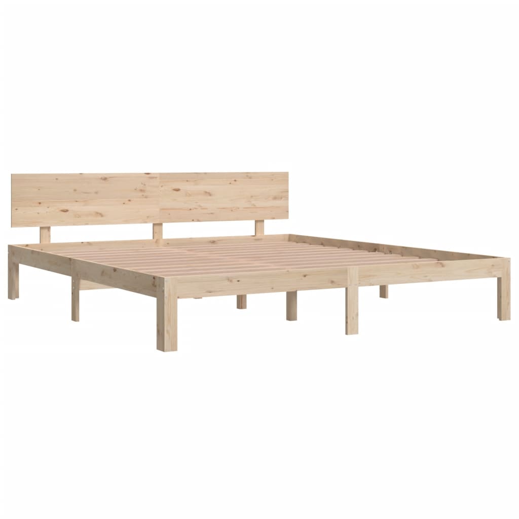 Bed Frame Solid Wood 183x203 cm King Size