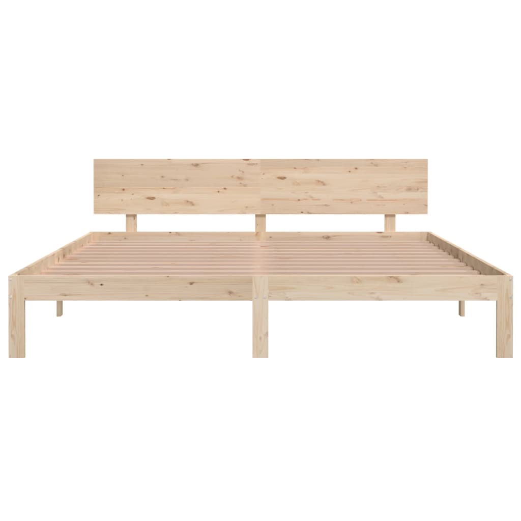 Bed Frame Solid Wood 183x203 cm King Size