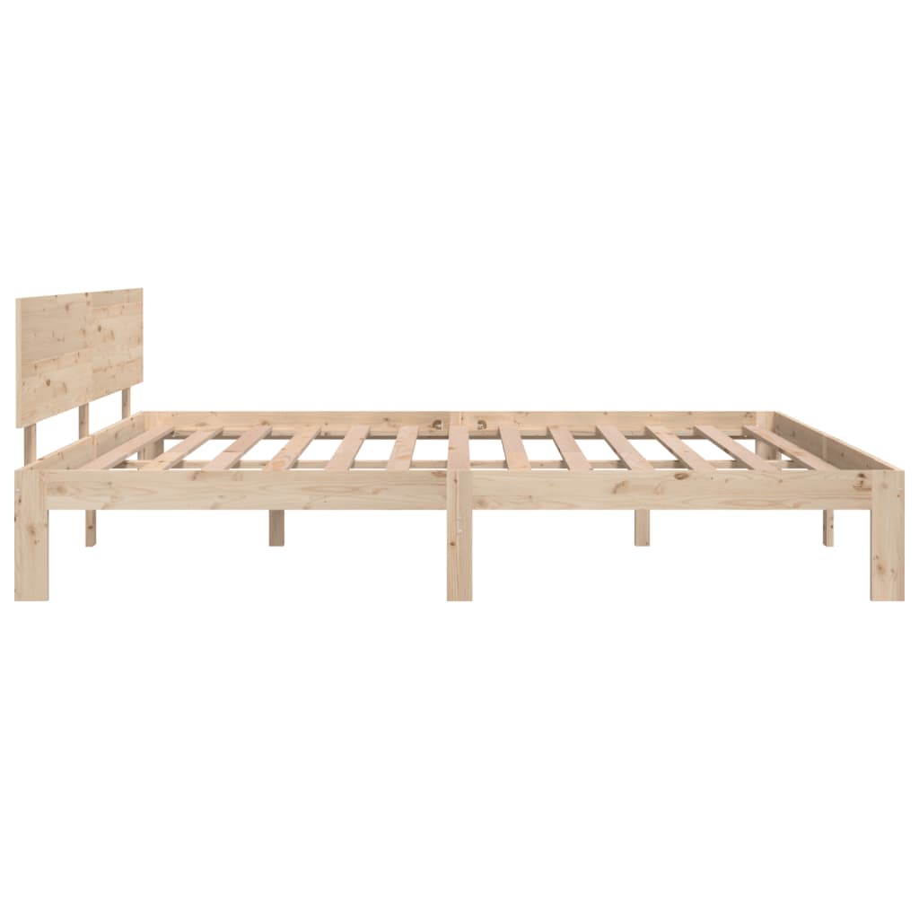 Bed Frame Solid Wood 183x203 cm King Size