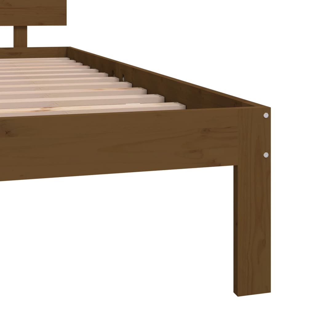 Bed Frame Honey Brown 183x203 cm King Size Solid Wood