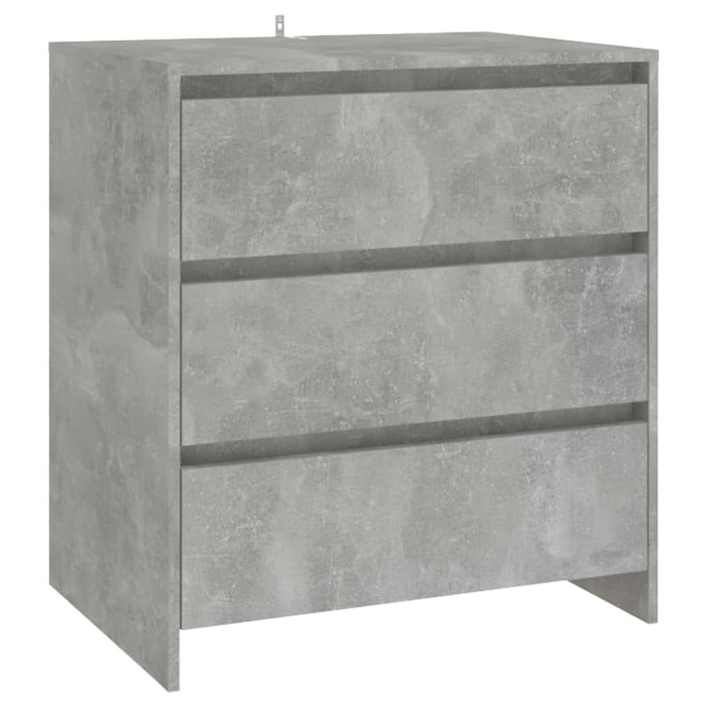 2 Piece Sideboard Concrete Grey Engineered Wood