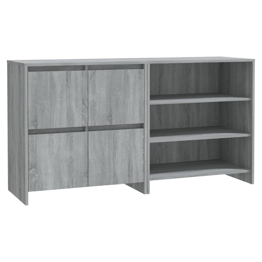 2 Piece Sideboard Grey Sonoma Engineered Wood