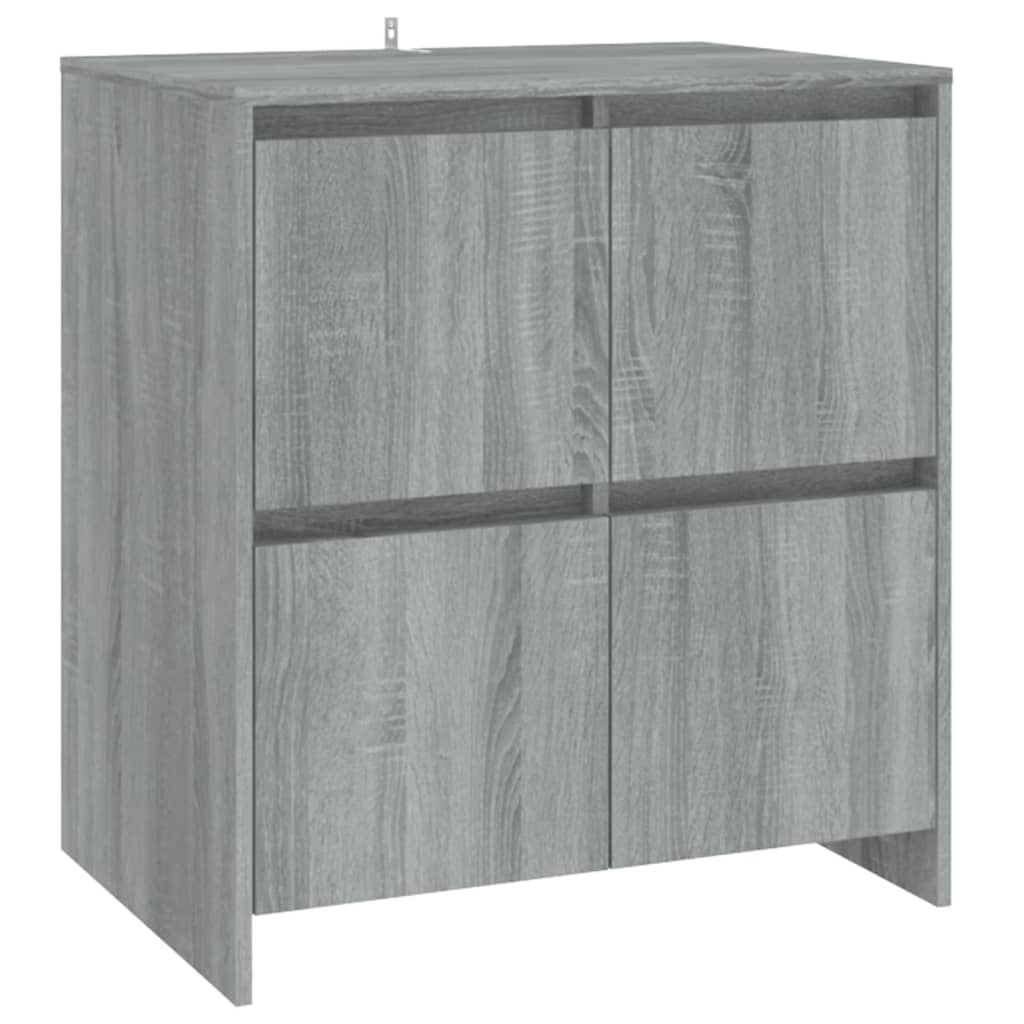 2 Piece Sideboard Grey Sonoma Engineered Wood